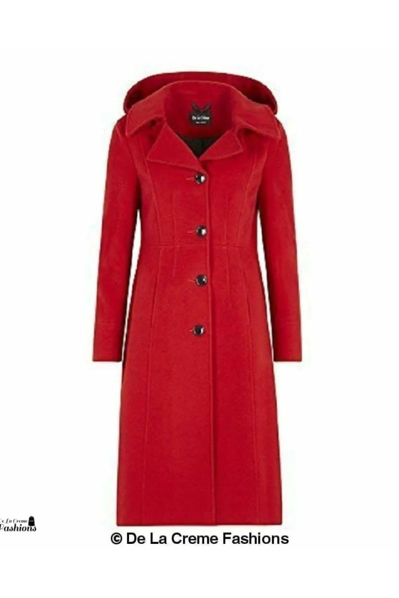 Outerwear^De La Creme Fashions Wool Blend Hooded Mid Length Coat