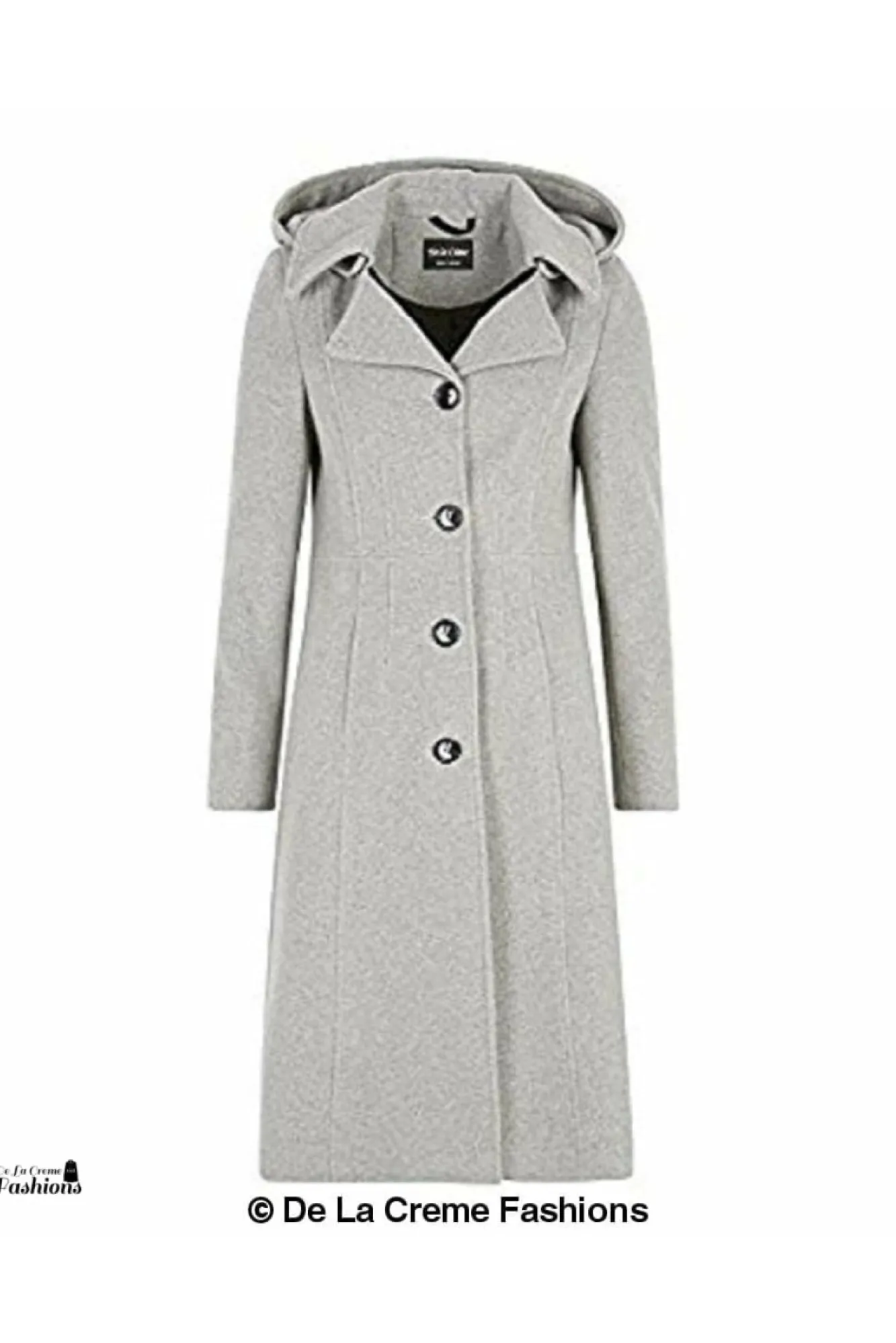 Outerwear^De La Creme Fashions Wool Blend Hooded Mid Length Coat