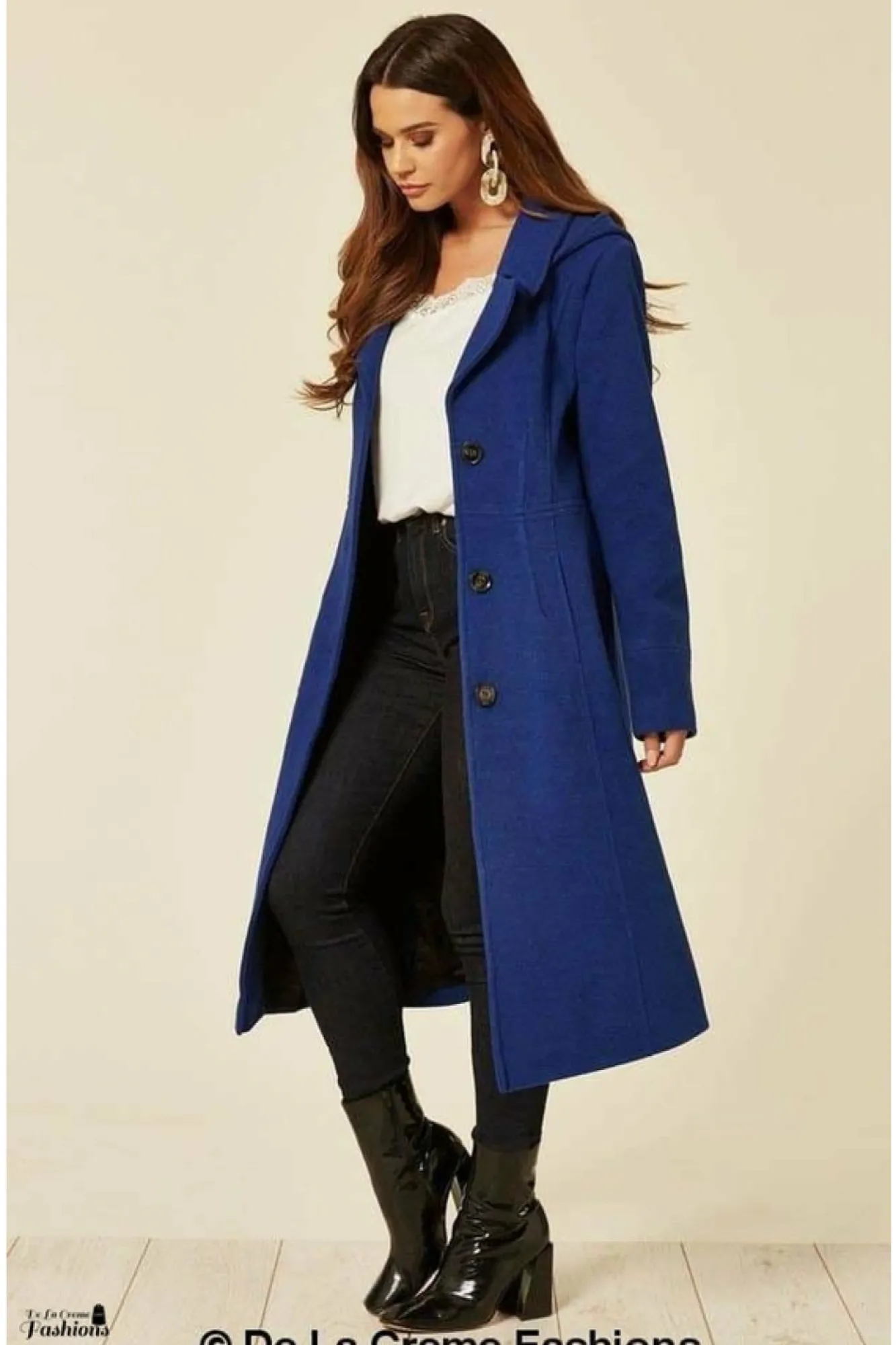 Outerwear^De La Creme Fashions Wool Blend Hooded Mid Length Coat