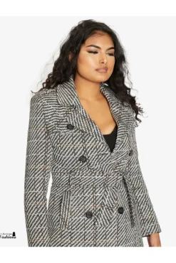 Outerwear^De La Creme Fashions Wool Blend Double Breast Military Coat
