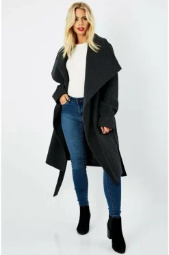 Outerwear^De La Creme Fashions Wool Blend Large Lapel Duster Coat
