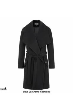 Outerwear^De La Creme Fashions Wool Blend Large Lapel Duster Coat