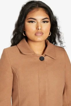 Outerwear^De La Creme Fashions Wool Blend Hip Length Covert Coat