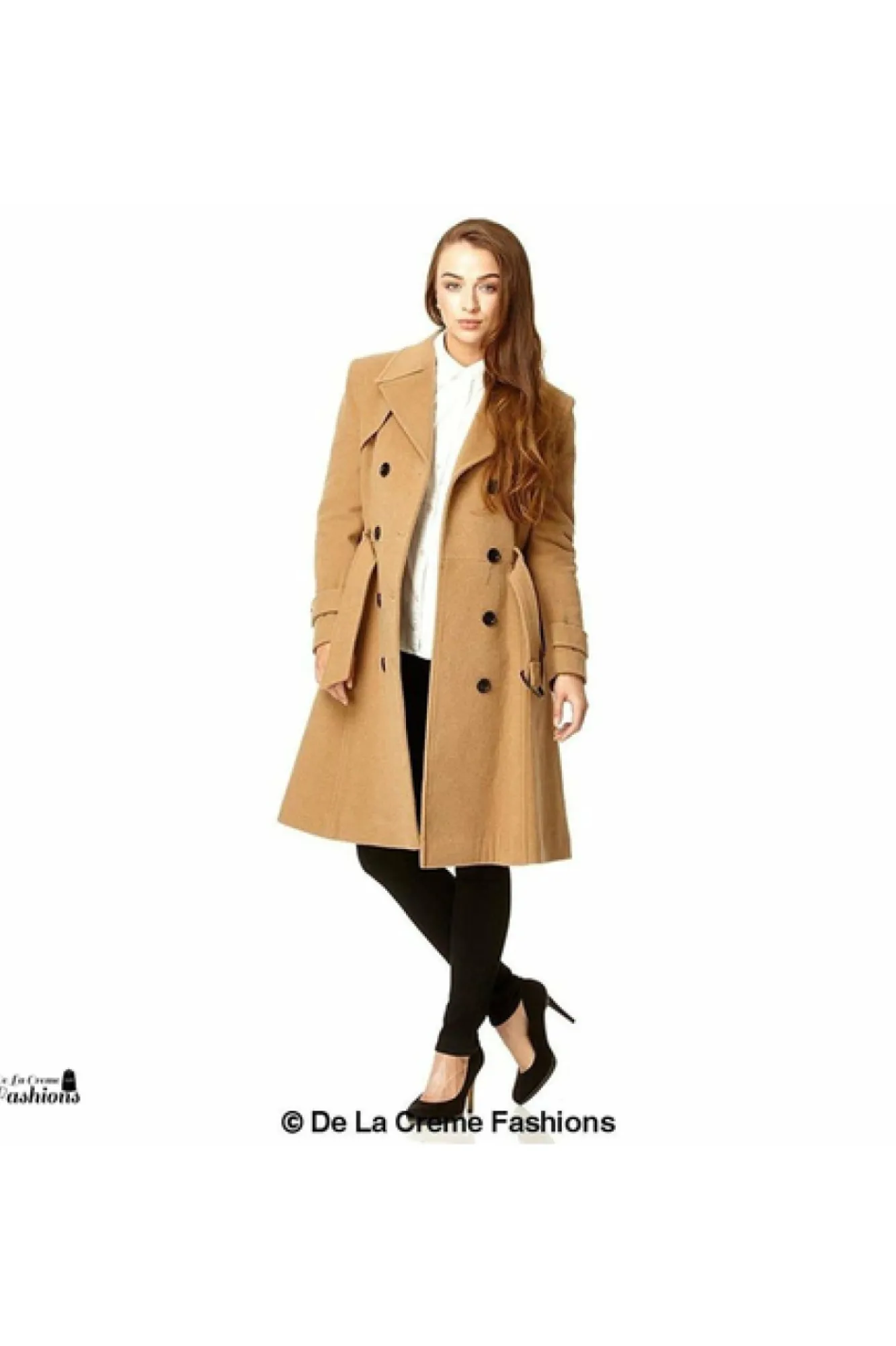Outerwear^De La Creme Fashions Wool Blend Double Breasted Coat