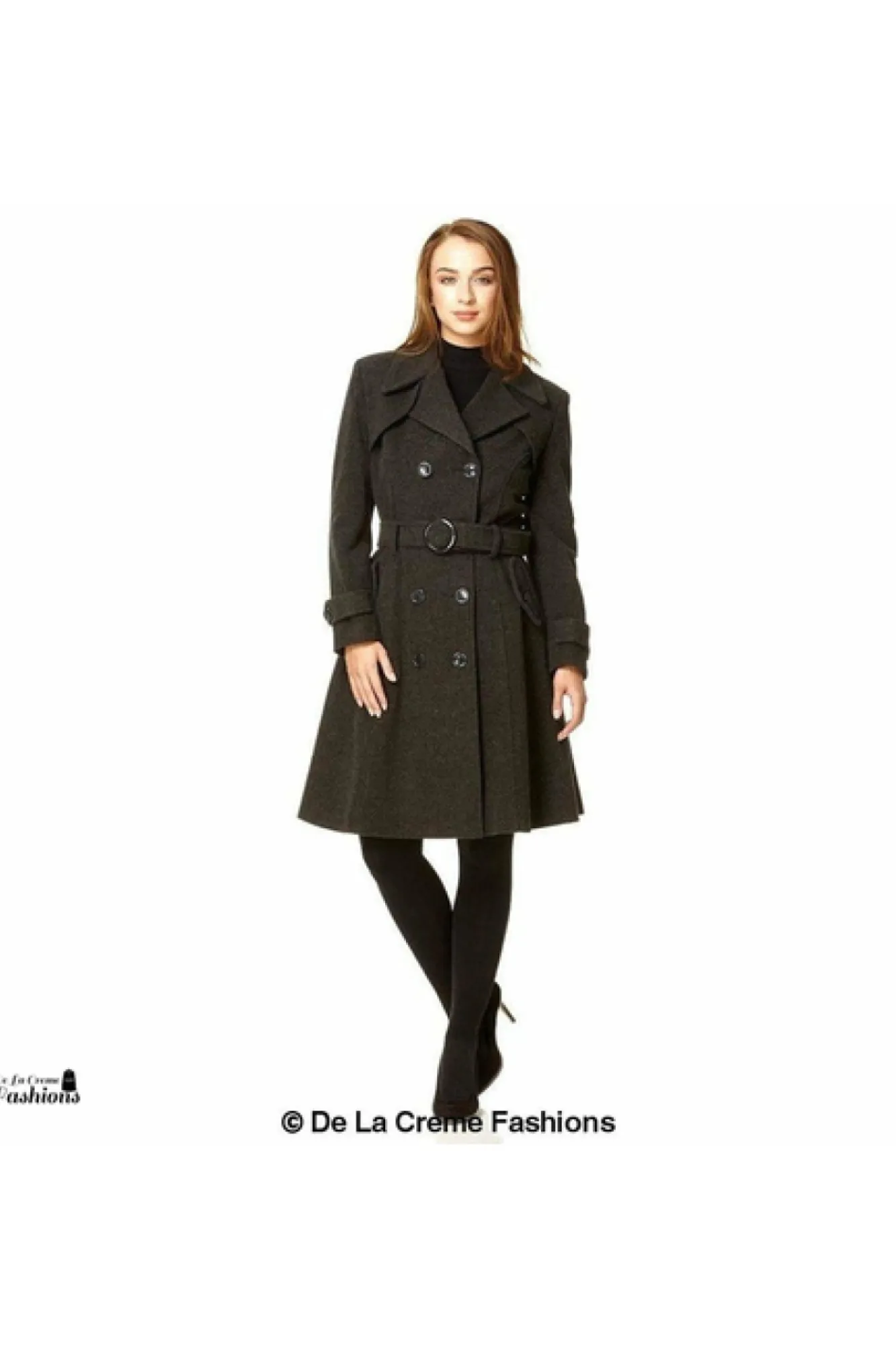 Outerwear^De La Creme Fashions Wool Blend Double Breasted Coat