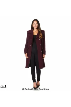 Outerwear^De La Creme Fashions Wool Blend Double Breasted Midi Coat