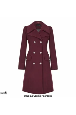 Outerwear^De La Creme Fashions Wool Blend Double Breasted Midi Coat