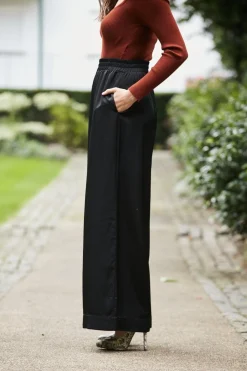Trousers^Double Second Black Lux Wide Leg Trousers Olivegreen