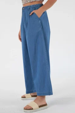 Trousers^Double Second Chambray Pants Blue