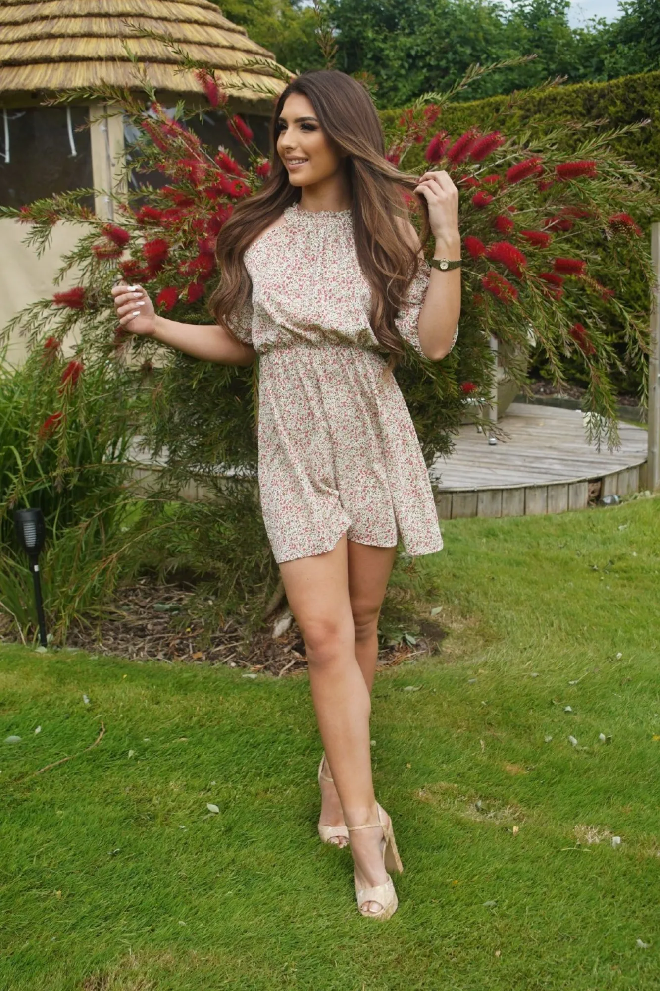 Mini Dresses^Double Second Cold Shoulder Floral Dress Multi