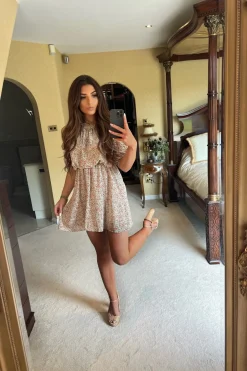 Mini Dresses^Double Second Cold Shoulder Floral Dress Multi