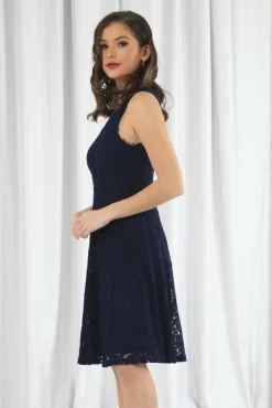 Mini Dresses^Double Second Fit And Flare Lace Dress Navy