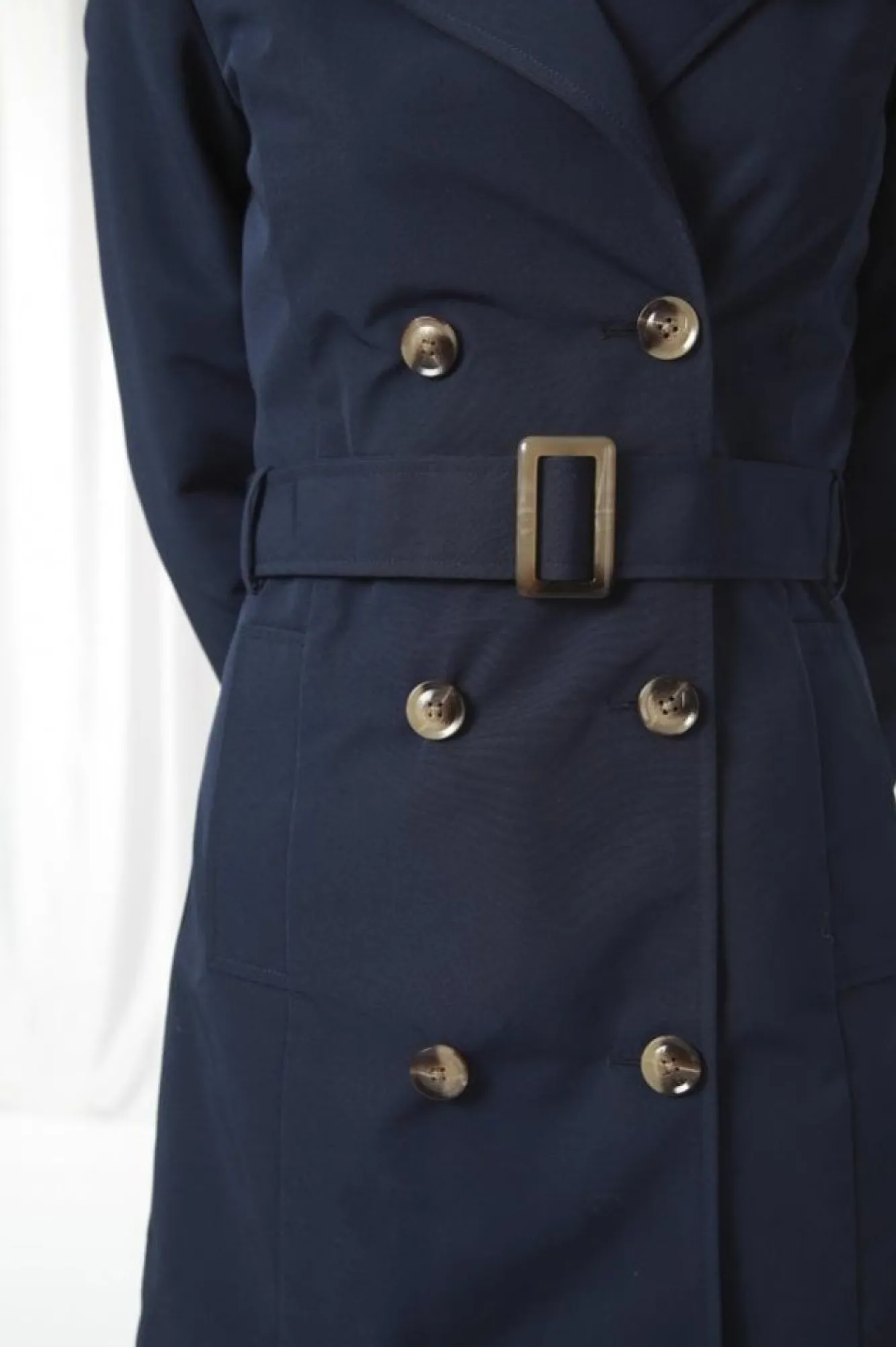 Outerwear^Double Second Fitted Trench Coat Navy