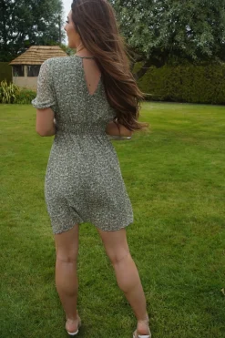 Mini Dresses^Double Second Floral Print Mini Dress Green