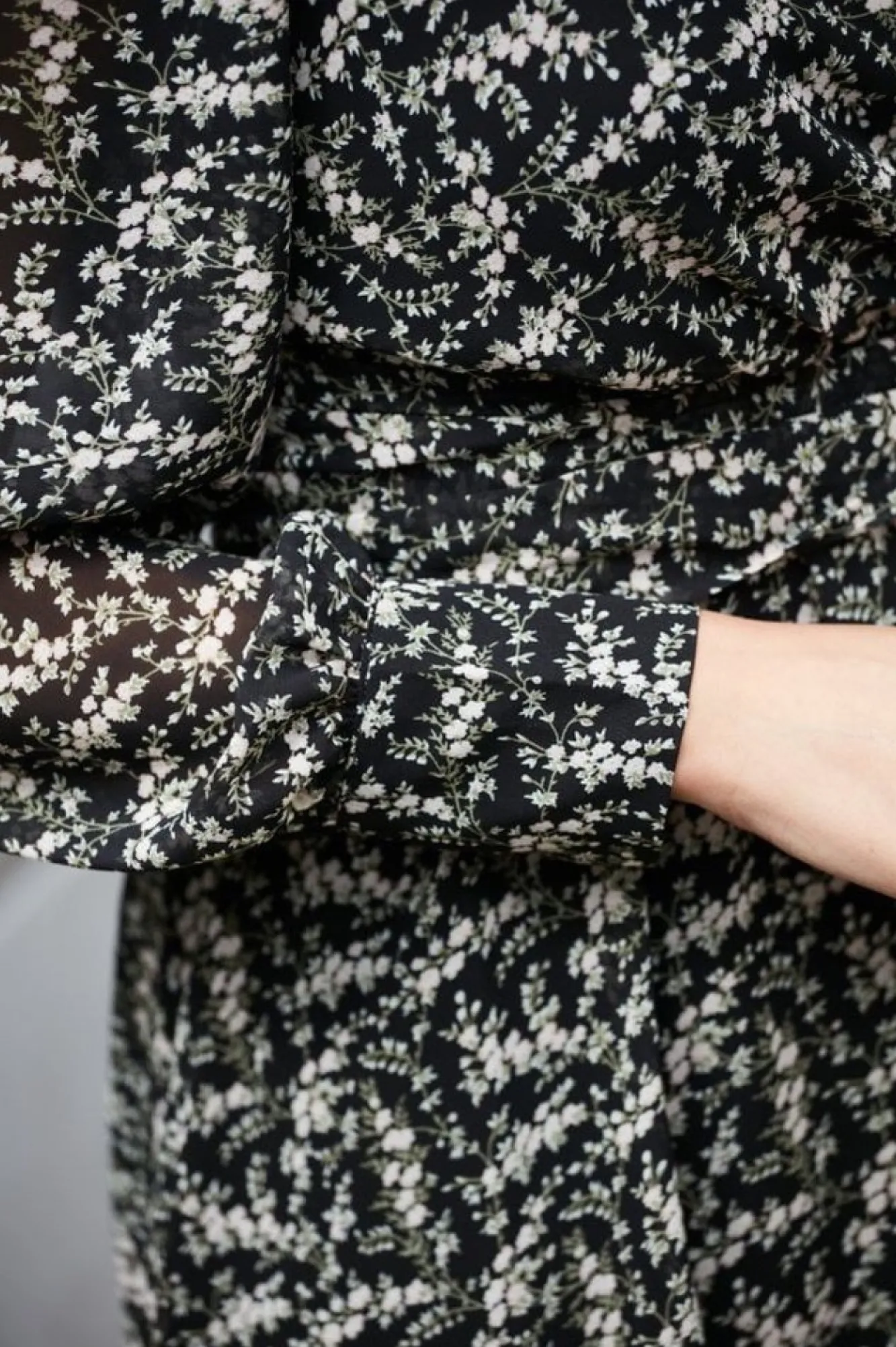 Mini Dresses^Double Second Floral Print Wrap Dress Black