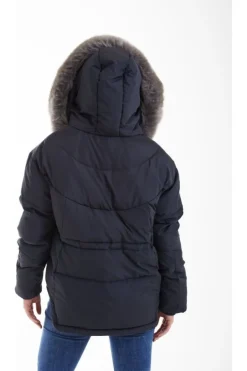Outerwear^Double Second Grey Oversized Dip Back Puffer Charcoal
