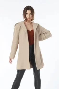 Outerwear^Double Second Hooded Wool Blend Wrap Coat Camel