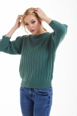 Jumpers^Double Second Knit Jumper Green
