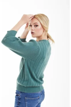 Jumpers^Double Second Knit Jumper Green