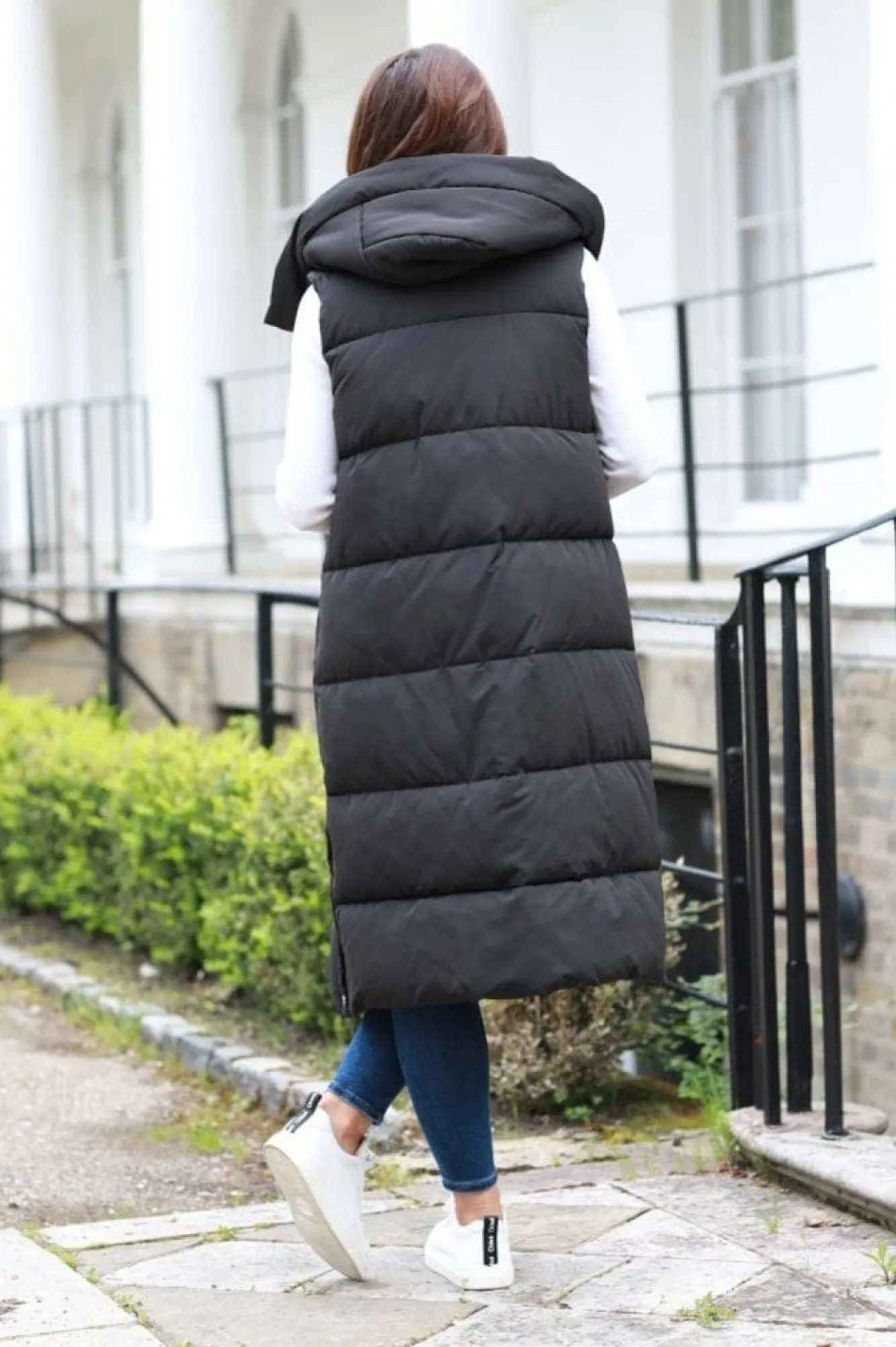 Outerwear^Double Second Long Lux Wrap Gilet Puffer Black