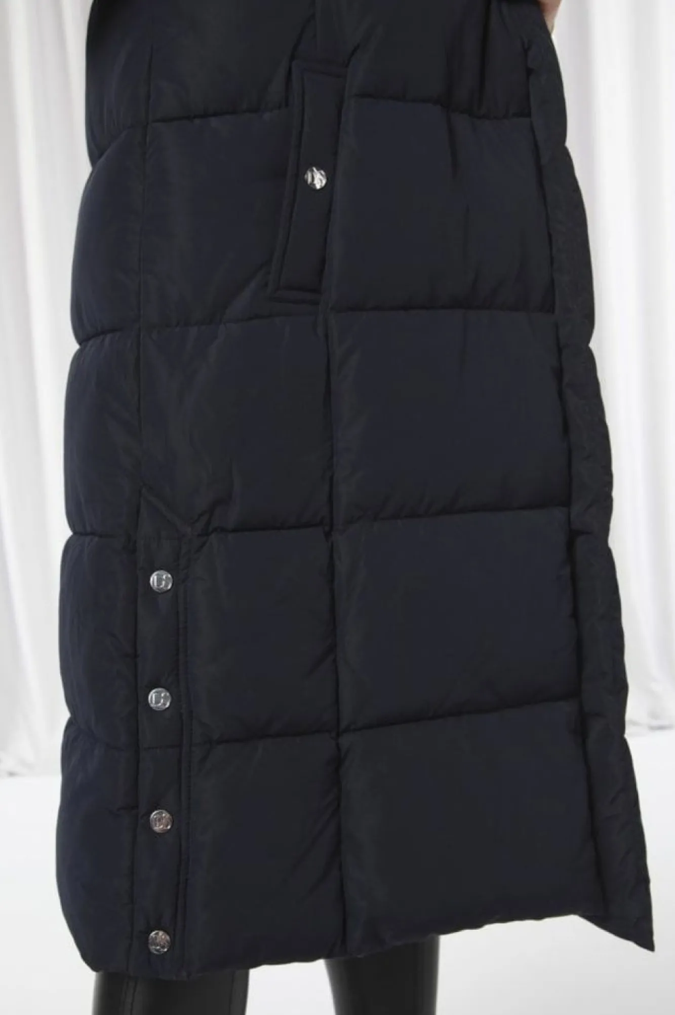 Outerwear^Double Second Long Lux Wrap Gilet Puffer Navy