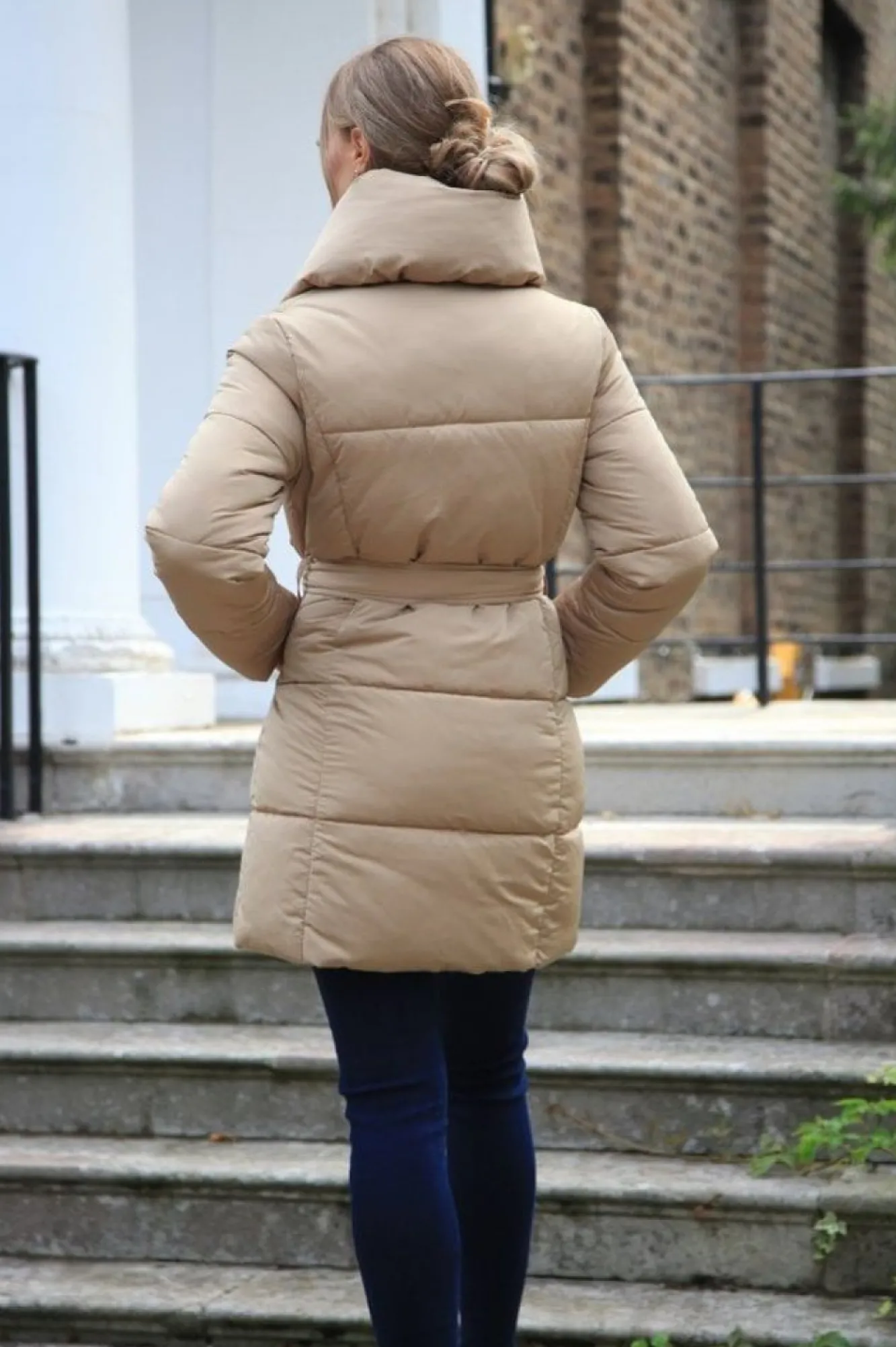 Outerwear^Double Second Padded Collar Wrap Puffer Camel