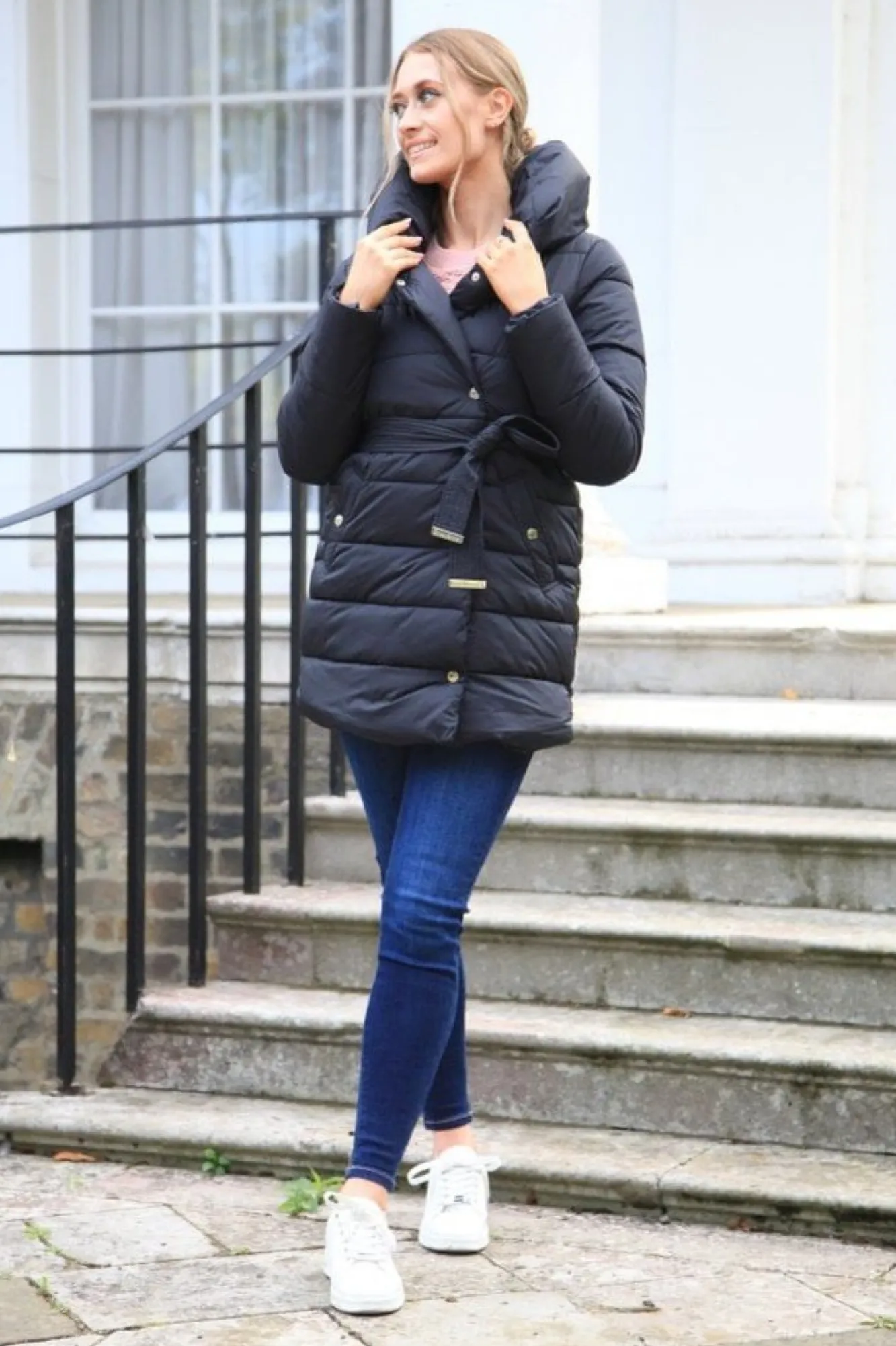 Outerwear^Double Second Padded Collar Puffer Black