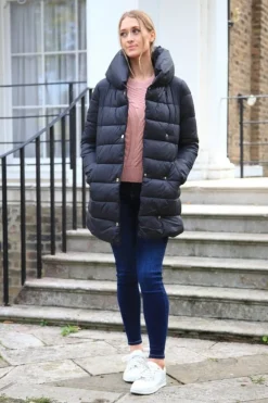 Outerwear^Double Second Padded Collar Puffer Black