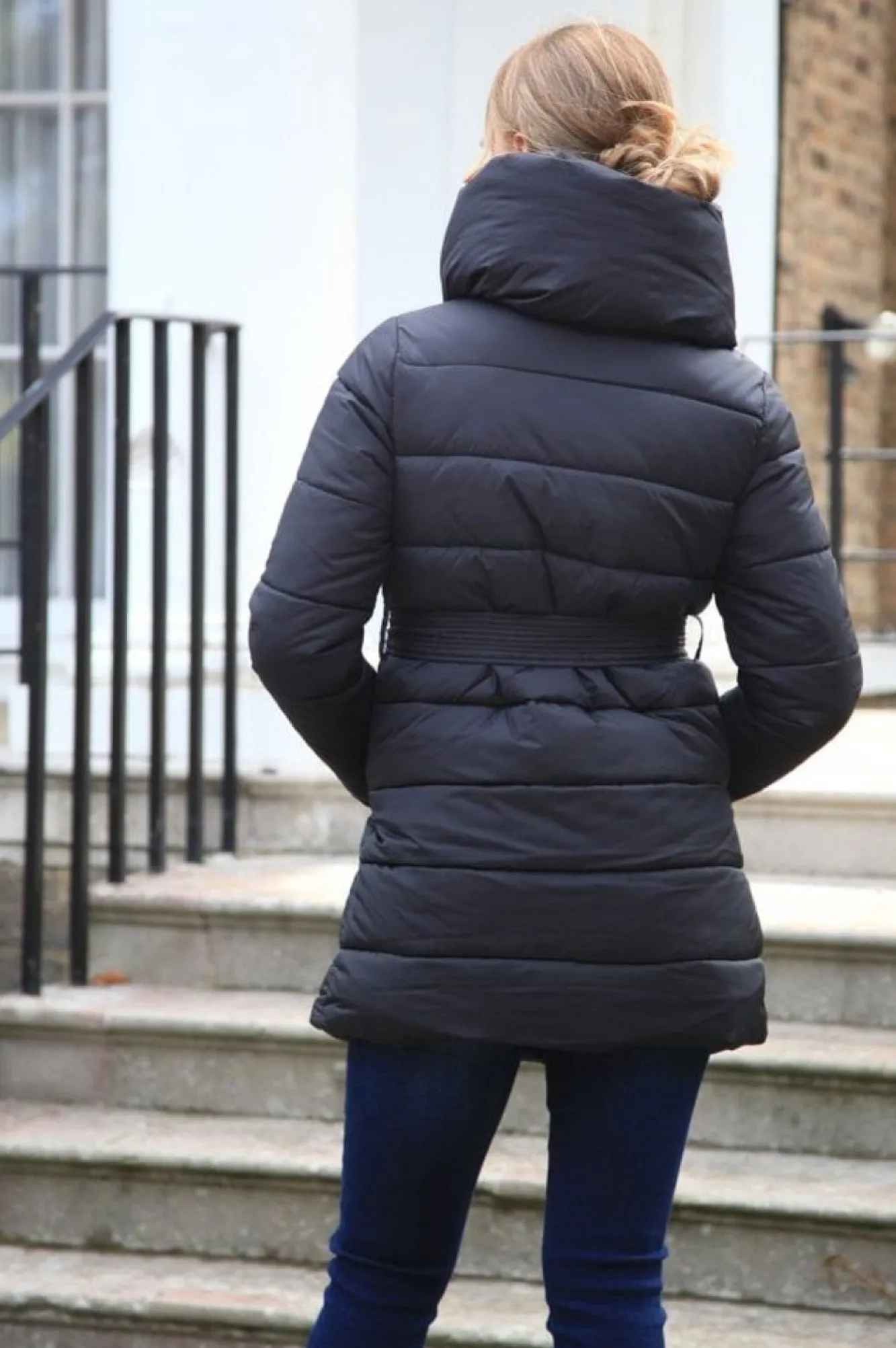 Outerwear^Double Second Padded Collar Puffer Black