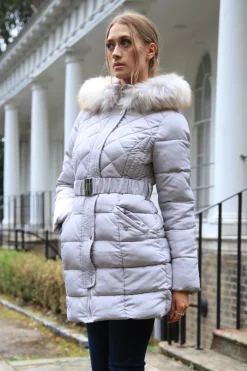 Outerwear^Double Second Silver Quilted Longline Puffer Grey