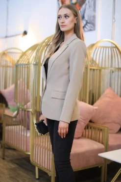 Outerwear^Double Second Single Button Fitted Blazer Camel