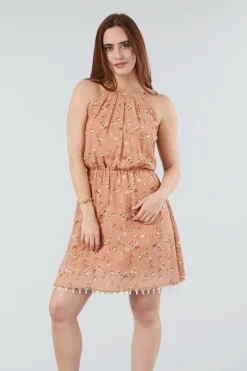 Mini Dresses^Double Second Summer Floral Sleevless Dress Pink