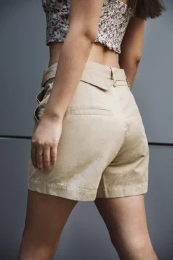Trousers^Double Second Utility Beige Shorts Stone