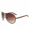 Sunglasses^East Village 'Jagger' Aviator In Gunmetal & Crystal Brown