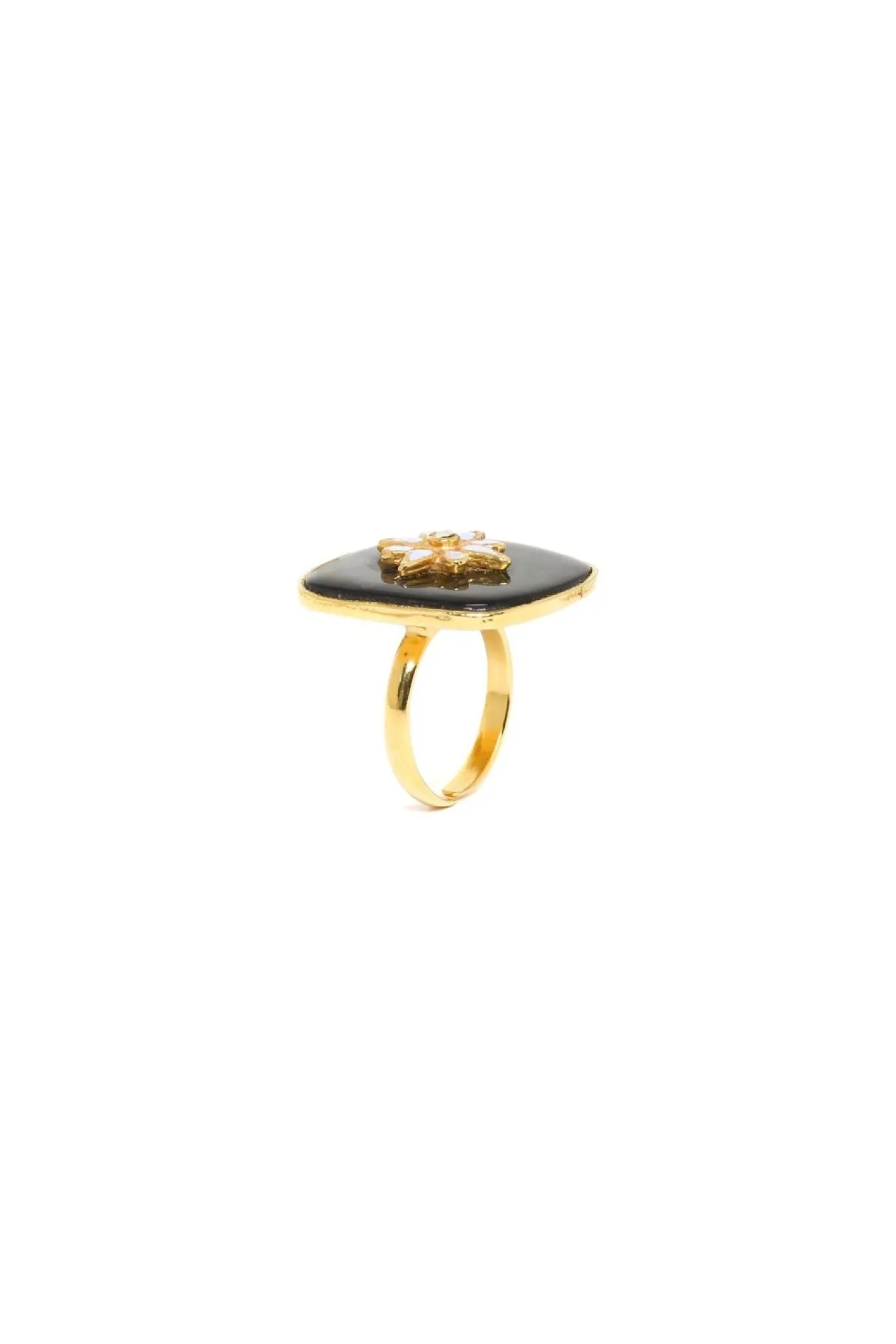 Jewellery^Elka London Alexa Square Ring Gold