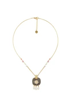 Jewellery^Elka London Alexa Square Pendant Necklace Gold