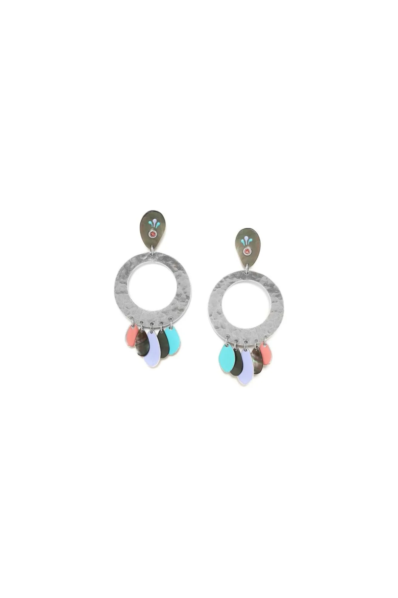 Jewellery^Elka London Dita Ring Disc Post With Dangles Silver