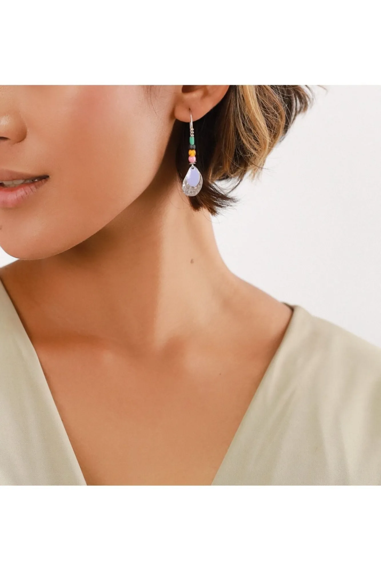Jewellery^Elka London Dita Woven Beads On Medium Hooks Er Silver