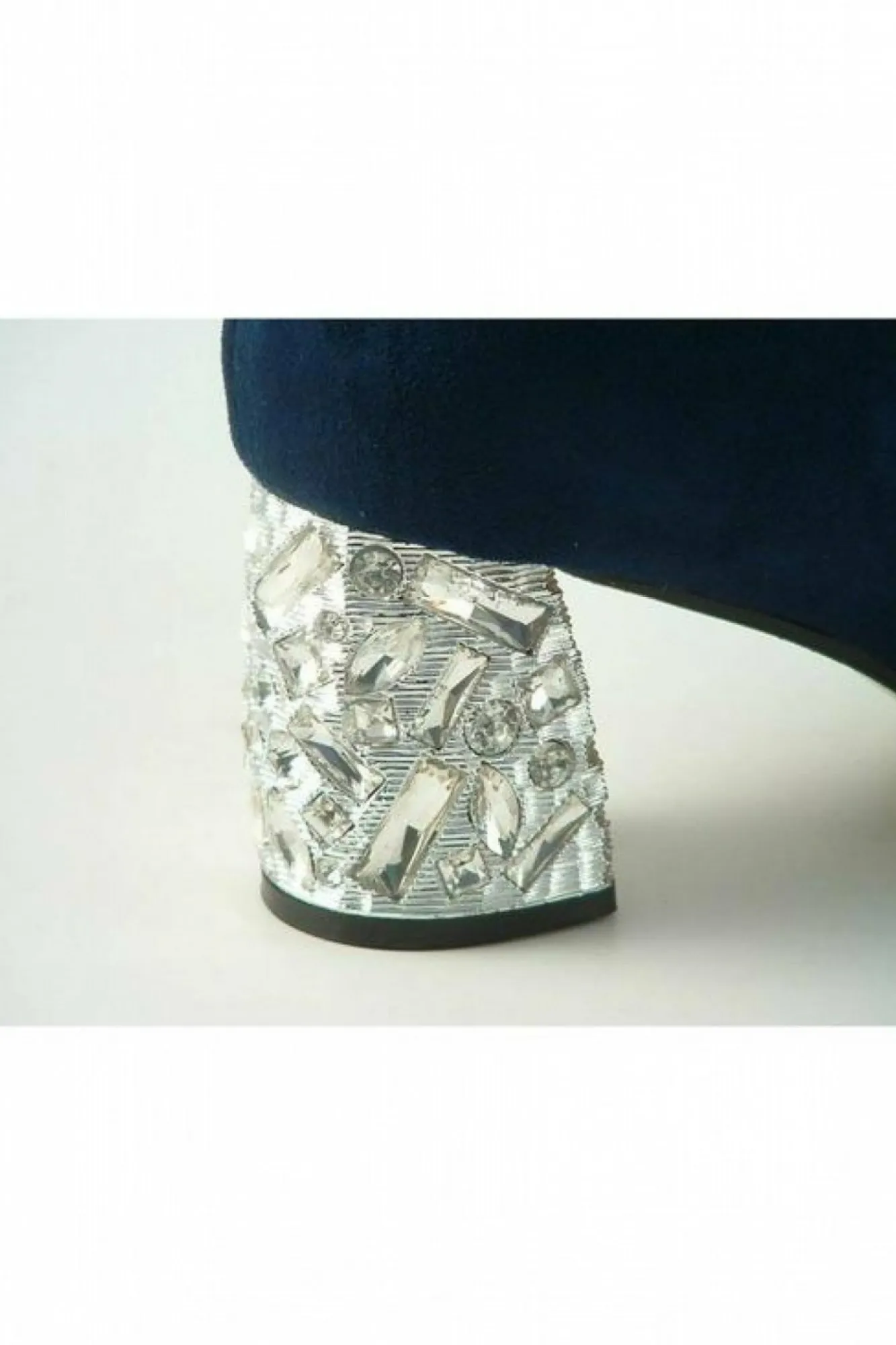 Mid Heels^Glitz Shoes Celine Sabatine Glitter Heel Suede Ankle Boot Blue