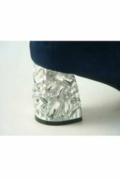Boots^Glitz Shoes Celine Sabatine Glitter Heel Suede Ankle Boot Black