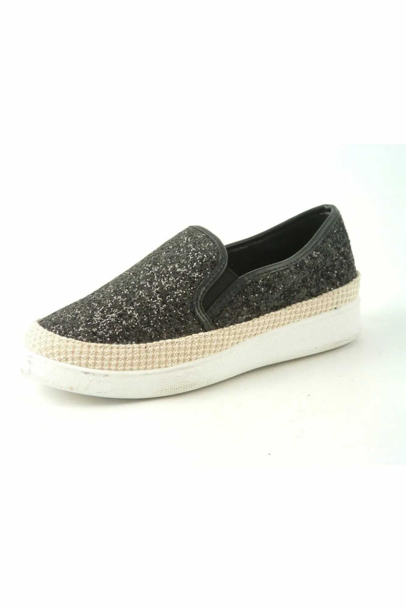 Flats^Glitz Shoes Divine Narla Glitter Espadrille Casual Pumps