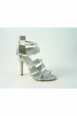 Sandals^Glitz Shoes Ginny Divine Diamante Caged Strap Sandals