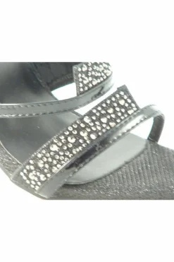 Sandals^Glitz Shoes Ginny Divine Diamante Caged Strap Sandals