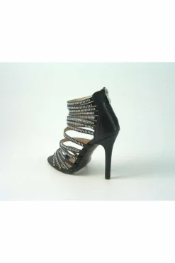 Sandals^Glitz Shoes Kyra Divine Multi Diamante Strap Cage Sandal