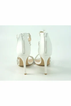 Sandals^Glitz Shoes Miley Divine Doubled Strap Diamante Sandal White