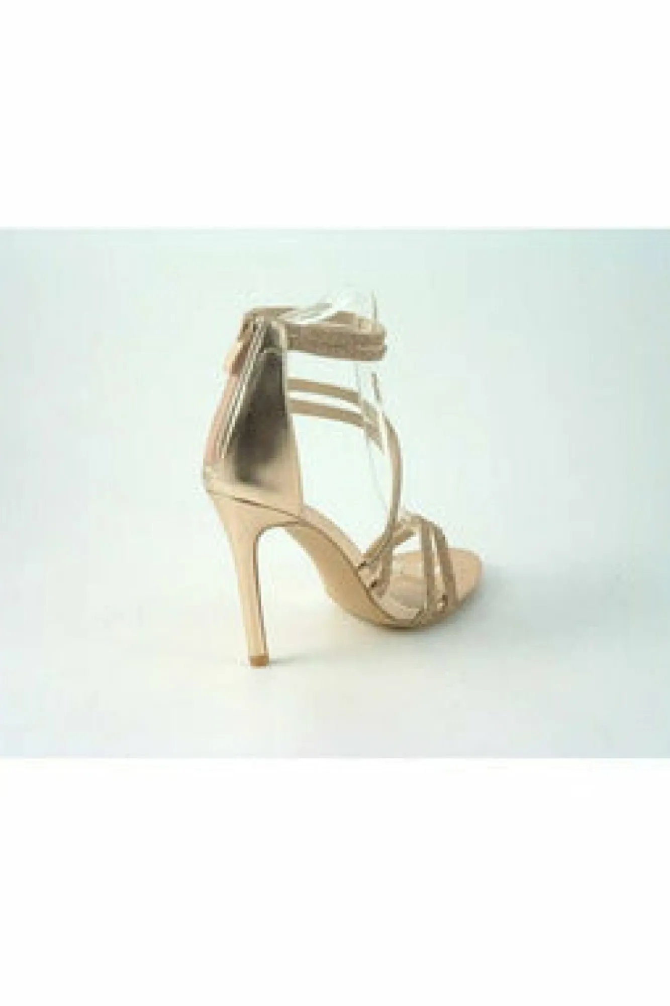 Sandals^Glitz Shoes Miley Divine Doubled Strap Diamante Sandals Gold
