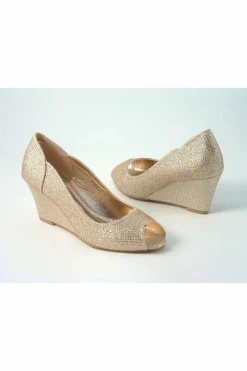 Mid Heels^Glitz Shoes Murcia Sabatine Glitter Wedges