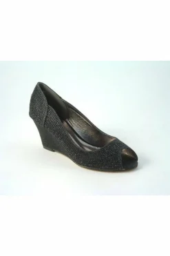 Mid Heels^Glitz Shoes Murcia Sabatine Glitter Wedges