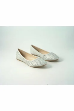 Flats^Glitz Shoes Ricci Divine Diamante Flat Ballerina Shoes
