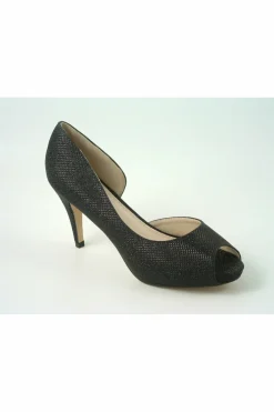 Mid Heels^Glitz Shoes Sabatine Mid Heel Peep Toe - 31438 Black